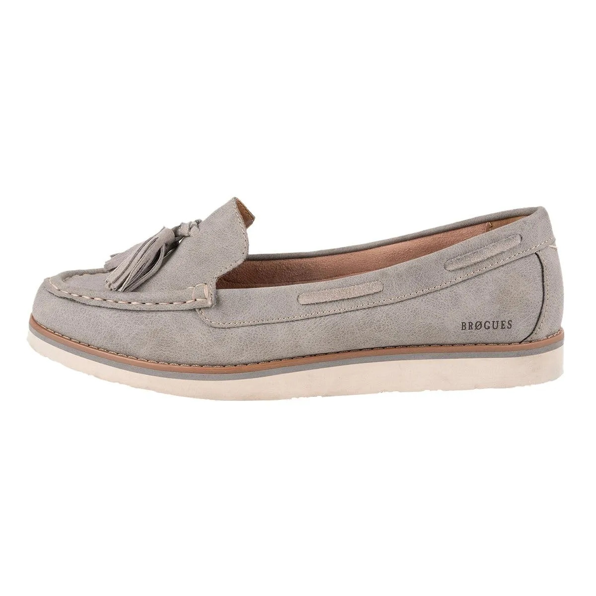 B.O.C Brogues By B.O.C Tassel Casual Loafers Leather Grey Colour For Men