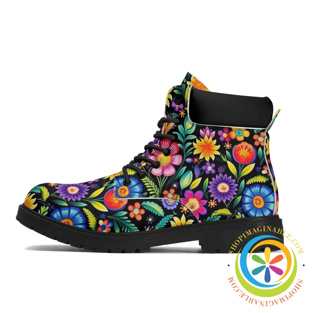 Happy Floral Women's Boots