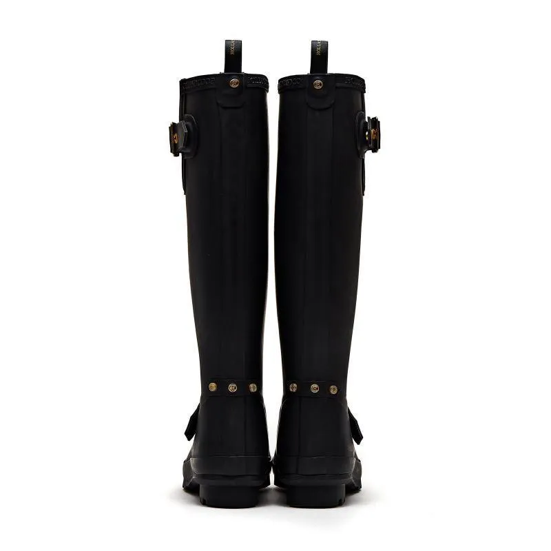 Holland Cooper Sherpa Lined Regency Ladies Wellington - Matte Black