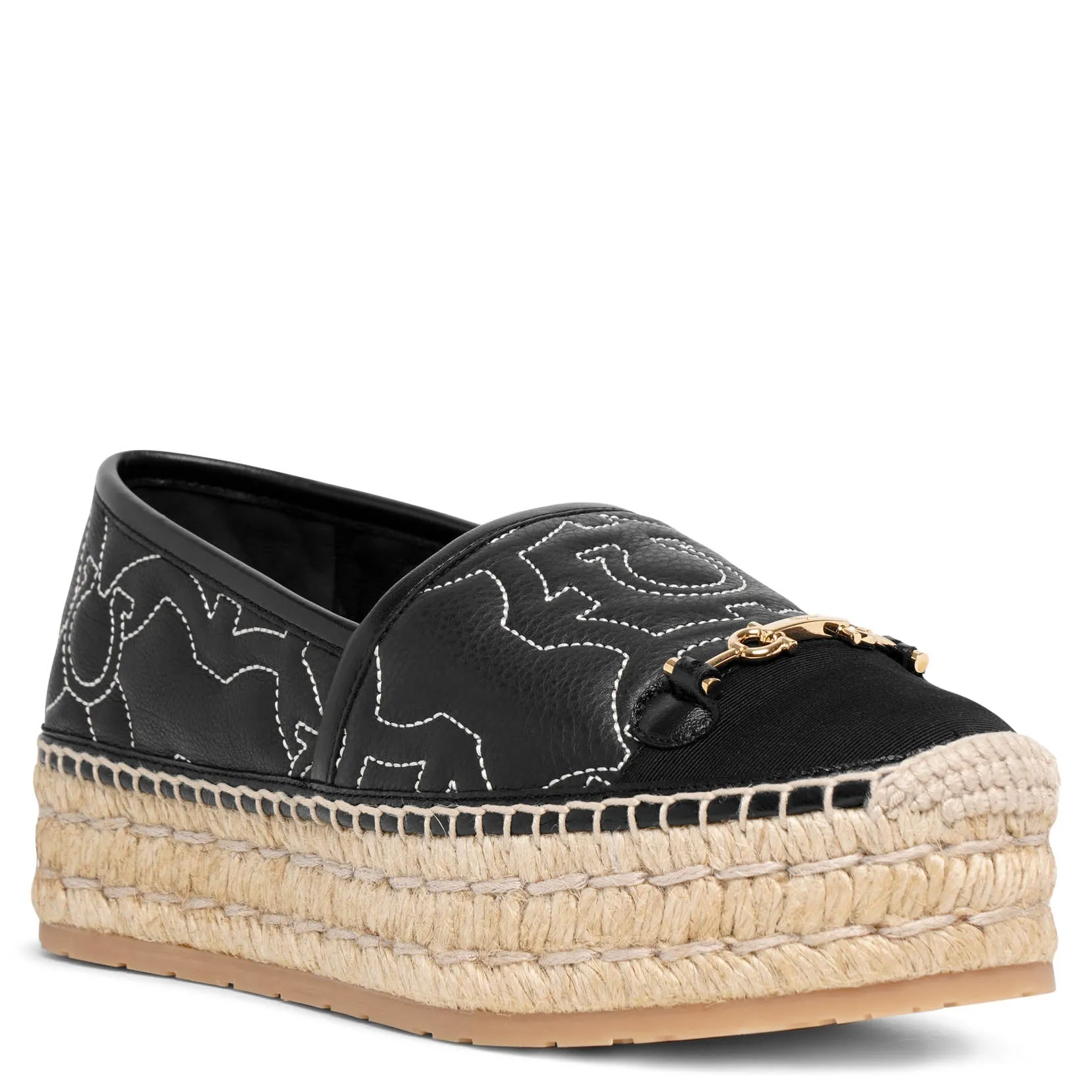 Kim Gal black leather espadrilles