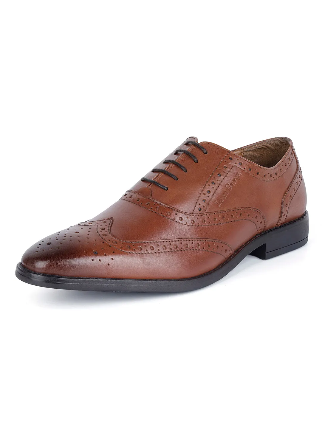Tan Egyptian Crust Leather Wingtip Brogue Shoes